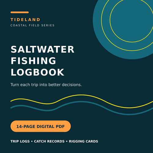 Tideland Saltwater Fishing Logbook digital PDF cover
